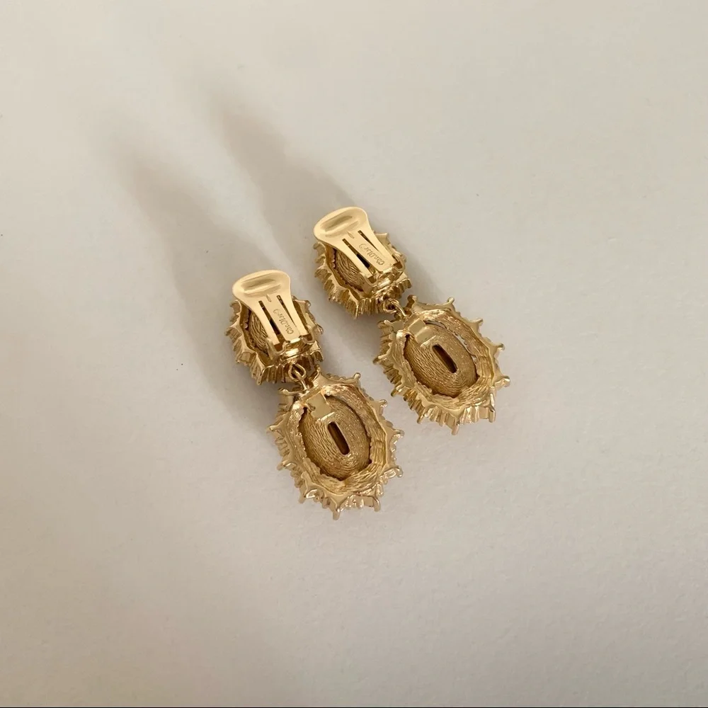 Vintage Christian Dior large crystal earrings - Picture 13 of 15